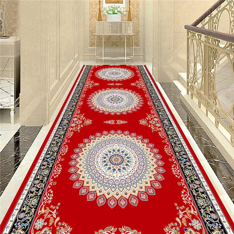 European Style Aisle Stairs Anti-slip Mat Foyer Entrance Mat Living Room Hotel Corridor Carpet