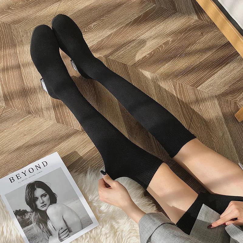 Socks Shoes Autumn Women's Boots Over The Knee Boots Women's Boots Knitted Stockings Stretch Boots Socks Boots