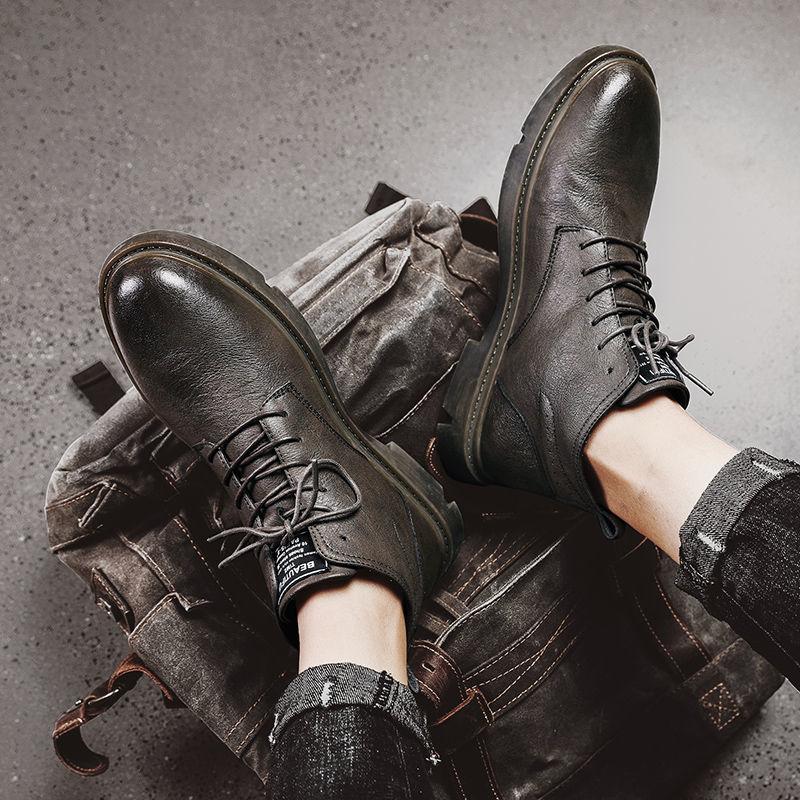 Autumn and Winter Men's Martin Boots Leather Trend Boots Outdoor Factory Boots Boots Travel Mountaineering Boots