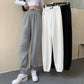 Gray Casual Sports Pants Women's Spring and Autumn Korean Style Loose High-waisted Footwear Pants Wide-leg Pants Tide