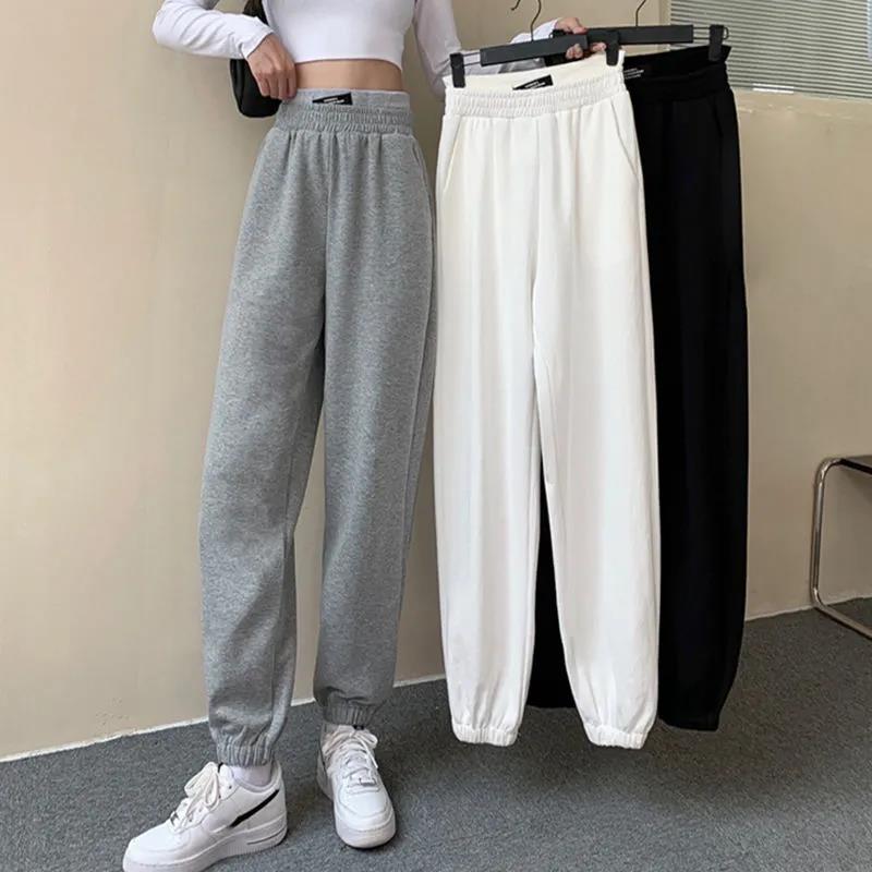 Gray Casual Sports Pants Women's Spring and Autumn Korean Style Loose High-waisted Footwear Pants Wide-leg Pants Tide
