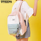 Canvas Backpacks Candy Color Waterproof School Bags Girls Laptop Backpacks Patchwork Backpack