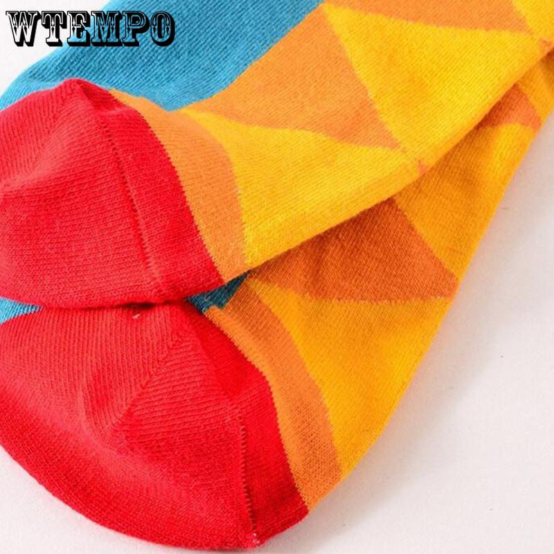 WTEMPO 5 pair/lot Combed Cotton Socks Crew Skateboard Funny Happy Socks Cool Sox Gift Long Harajuku