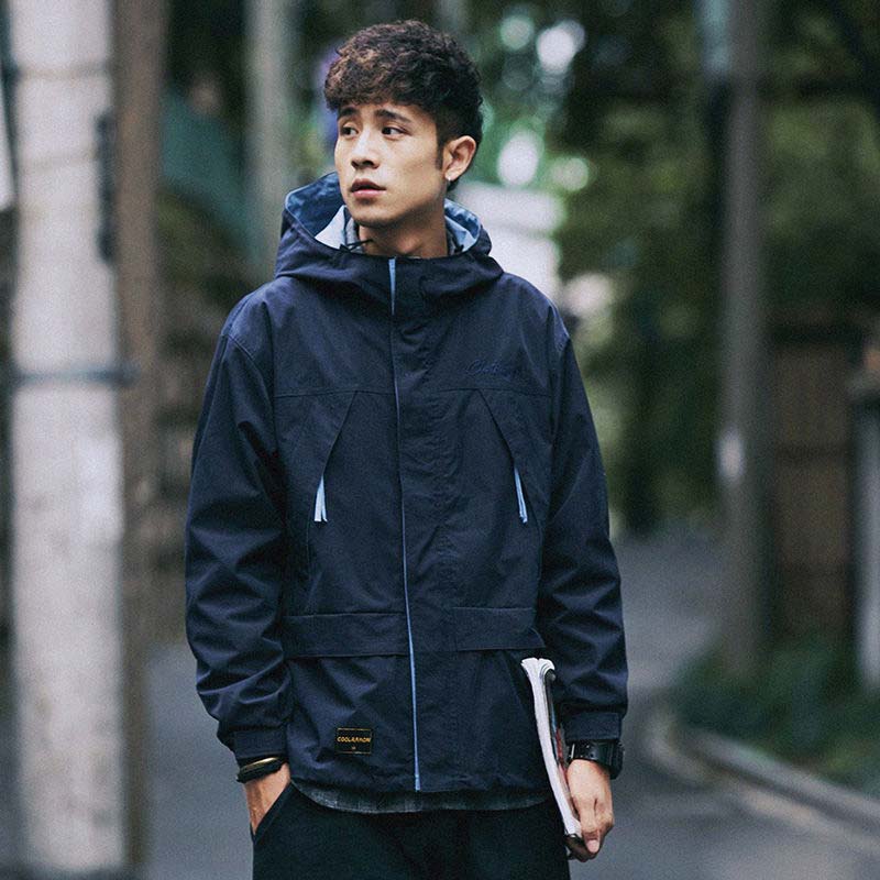 2021 New Spring and Autumn Coat Men's Trend Handsome Loose Jacket Casual Wild Hooded Jacket