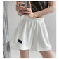 Women's Summer Sports Shorts Women's High Waist Drawstring Slim Loose Casual Straight Wide Leg Pants