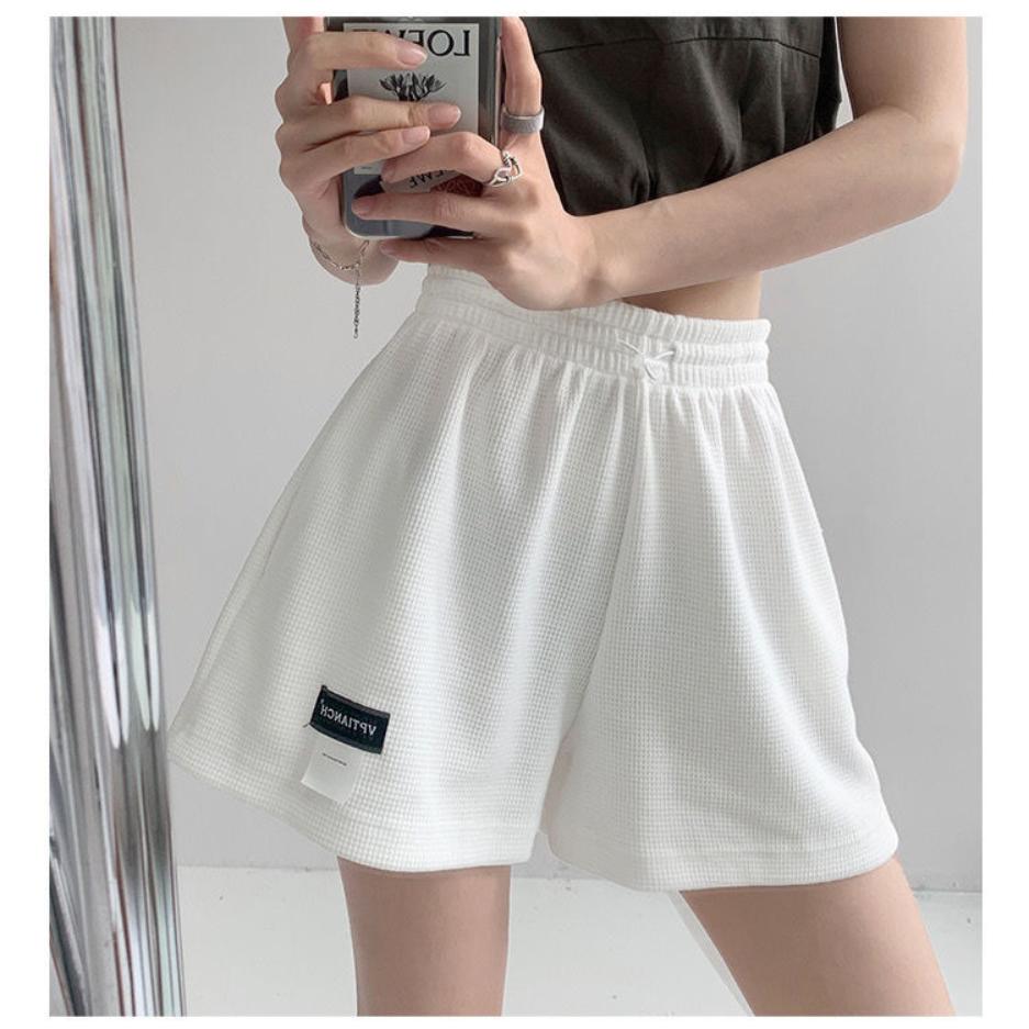 Women's Summer Sports Shorts Women's High Waist Drawstring Slim Loose Casual Straight Wide Leg Pants