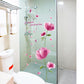 Pink bloom flower living room bedroom porch TV wall background decorative wall sticker