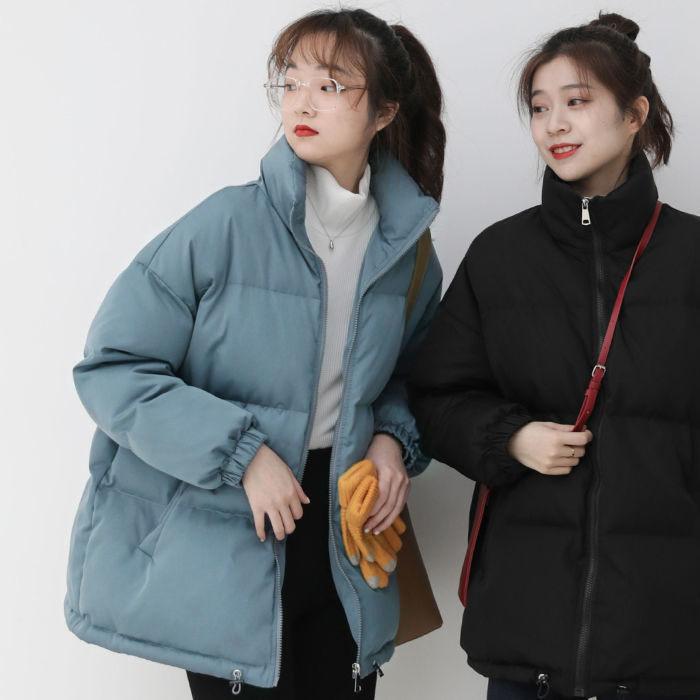 Winter Padded Jacket Coat Bread Coat Stand-up Collar Cotton-padded Coat Loose Padded Coat Women's Autumn and Winter Thick Warm Cotton Coat
