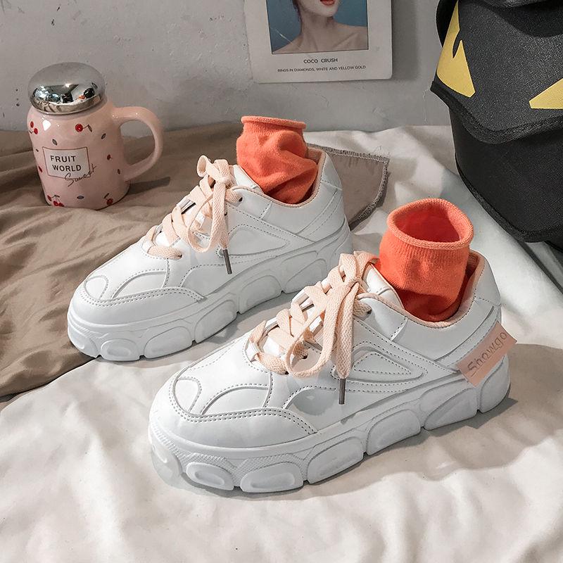 Summer Women White Sneakers Mesh Patchwork Dad Shoes Casual Thick Heel White Shoes Designer Breathable Running Platform Sneakers