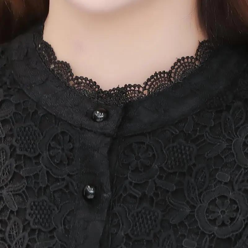 Lace Dress Autumn and Winter Temperament Long-sleeved Bottoming Skirt Waist Slim A-line Mid-length Ladies Dress