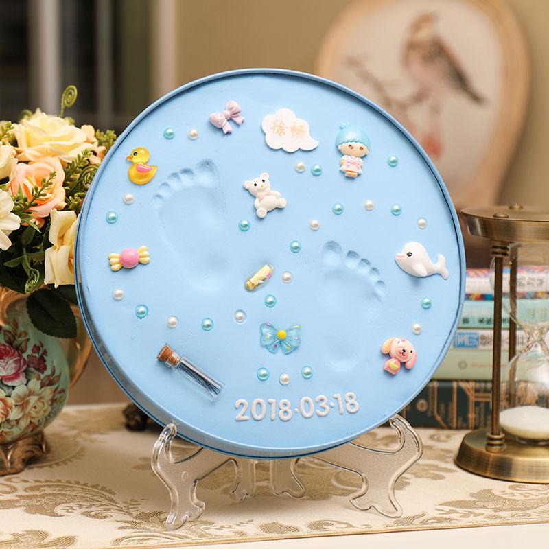 Hand Foot Inkpad Baby Fetal Hair Souvenir DIY Baby Baby Newborn One Hundred Days Old Homemade Gift Permanent