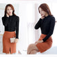 Fashion Trend Ladies Lace Sweater Autumn and Winter Slim Sexy Plus Velvet Thick Warm Blouse