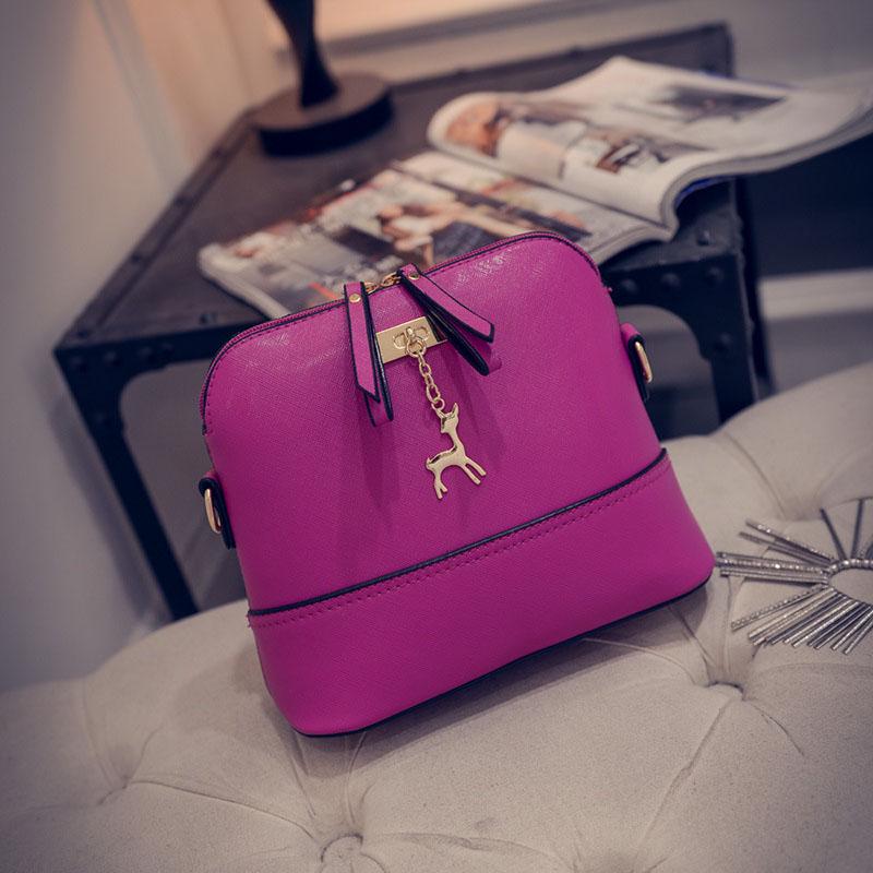 New Women's fashion Messenger Bag Vintage Small Shell Leather Handbag Casual Bags