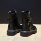 Woman Short Boots Autumn and Winter All-match Thick-soled British Style Martin Boots Single Boots Leather Boots