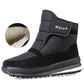 Men's High Tube Plus Velvet Cotton Shoes Anti-slip Warm Shoes Waterproof Warm Snow Boots Men's Cotton Boots