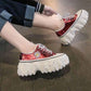 Plus Size 35-40 Summer Women Leather Sneakers Students Breathable Running Basketball Shoes Shockproof Non-slip Heighten Shoes
