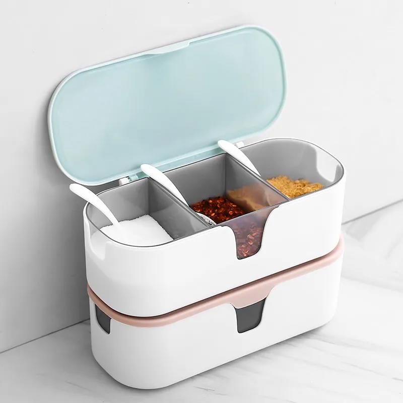 Versatile Seasoning Box Multi-grid Home Kitchen Seasoning Seasoning Box Storage Box