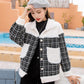 Spring and Autumn Temperament Coat Women's Small Fragrance Tweed Plaid Casual Loose Long-sleeved Round Neck Top Mid-length Coat