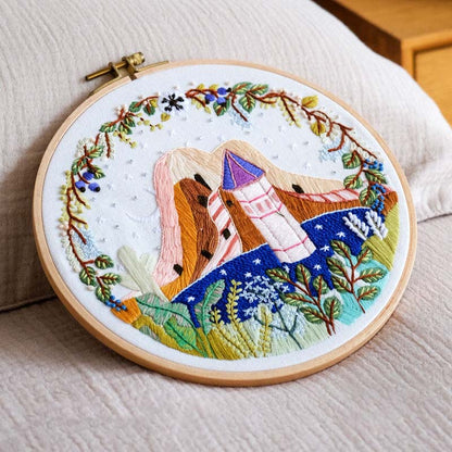 DIY Embroidery Ribbon Set Beginners with Embroidery Shed Sewing Kit Cross-stitch Decoration