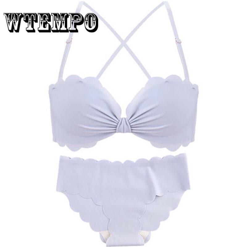 Sexy Lace Push Up Bra Lingerie Bralette 3/4 Cup Wire Free Brassiere Fashion Soft Underwear Set
