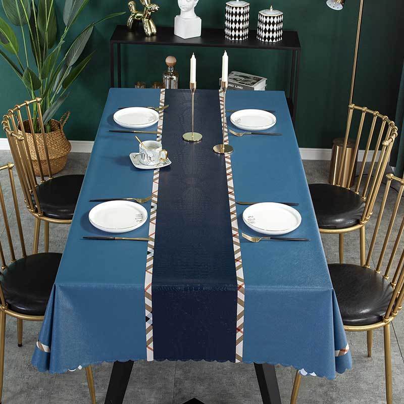 Table Cloth Nordic Rectangular Waterproof Anti-scald Oil-proof Disposable Pvc Coffee Table Table Cloth Table Runner Table Cloth Cushion