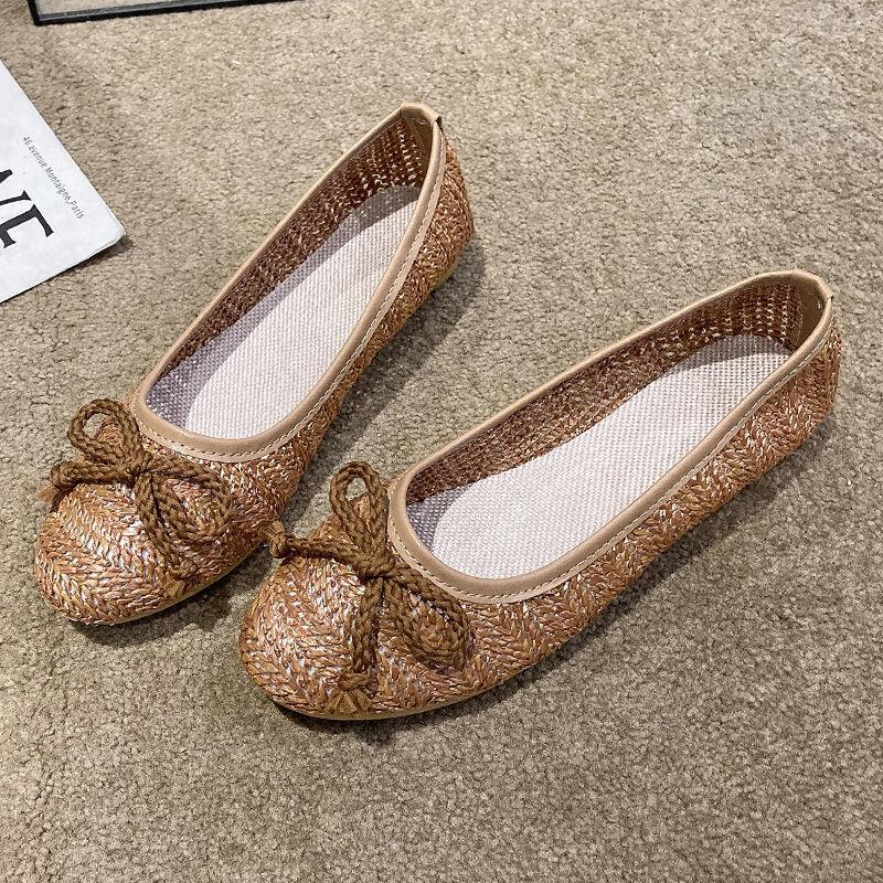 Summer New Breathable Mesh Ladies Sandals Hollow One Pedal Woven Soft Bottom Non-slip All-match Mesh Shoes Women