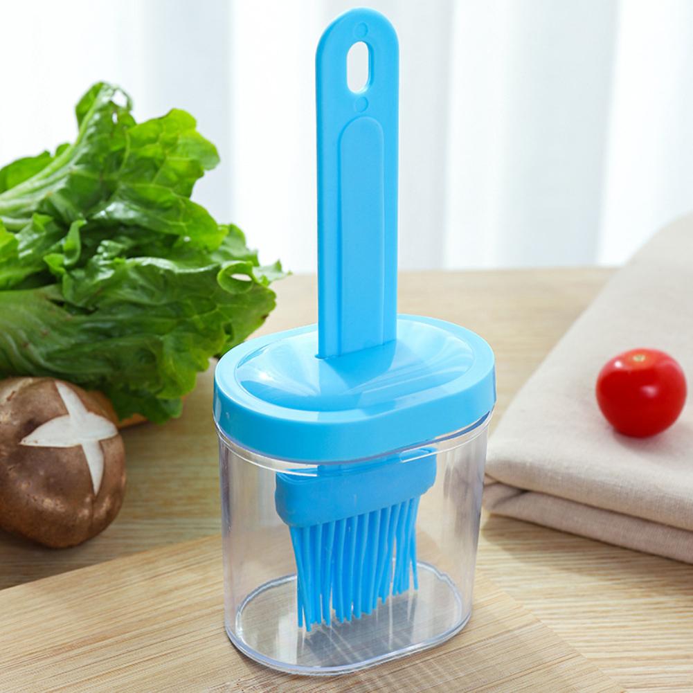 Silicone Oil Cooking Brushes Integrated with Lid High Temperature Resistant Barbecue Baking Brush Oil