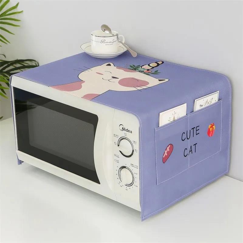 Microwave Oven Cover Towel Universal Electric Oven Cover Cloth Waterproof and Oil Smoke Dustproof Thickened Linen Cloth Three-sided All-inclusive