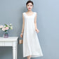 Women's Sleeveless Long Dress Round Neck Casual Loose Party Maxi Dress Bottoming Dress