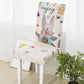 2/4/6pcs Cartoon Printing Dining Chair Cover Spandex Stretch Elastic Chair Cover for Wedding Dining Room Office Banquet