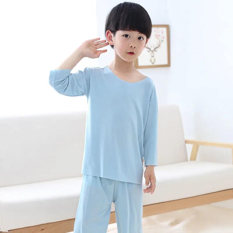 Summer Children's Home Service Icy Queen's Suit Big Children's Three-quarter Sleeves Boys and Girls Loose Air-conditioning Suit