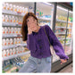Autumn and Winter Retro Top Fashion Cardigan Casual Sweater Short Knit Young Women's Jacket