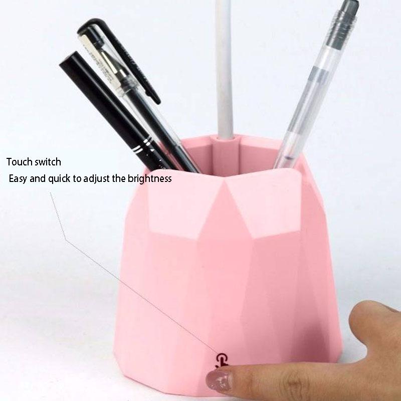USB Rechargeable LED Desk Lamp Touch Dimming Adjustment Table Lamp for Reading Study Bedside Bedroom