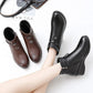 Winter Mother's Cotton Shoes and Velvet Warm Short Boots Middle-aged Women's Shoes Soft-soled Non-slip Leather Shoes