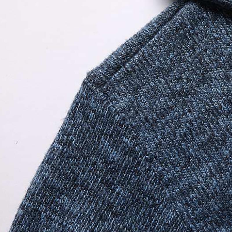 Sweater Men's Hooded Casual Young and Middle-aged Plus Velvet Thick Sweatshirts Pure Color To Keep Warm