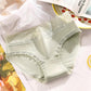 6Pcs/Set Seamless Women's Mid-waist Panties Large Size Lace Cotton Briefs Solid Color Highly Elastic Casual Underpants