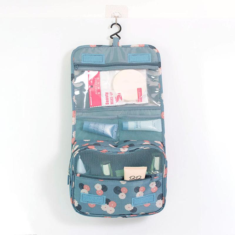 Foldable makeup bags Cosmetic bag Zippered case portable Hanging Toiletry Organizer for Women Girls