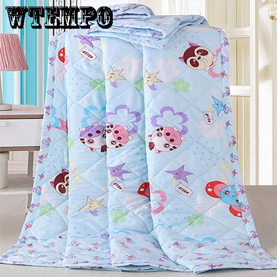 WTEMPO Brand Fashion Cotton Cartoon Summer Cool Thin Quilt Machine Washable Comfortable Breathable