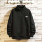 Half Zipper Waffle Pullover Sweater Men's Autumn Korean Trend Half Turtleneck Casual Jacket Loose Large Size Top