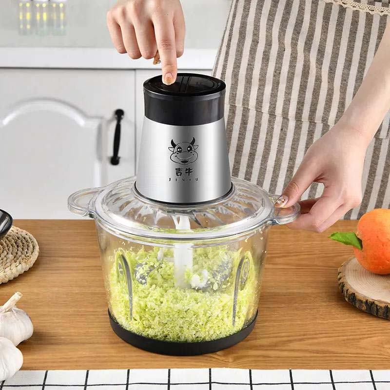 Meat Grinder for Cutting Meat Stuffing Electric Household Automatic Stainless Steel Stirring and Crushing Vegetable Multifunctional Cooking Machine