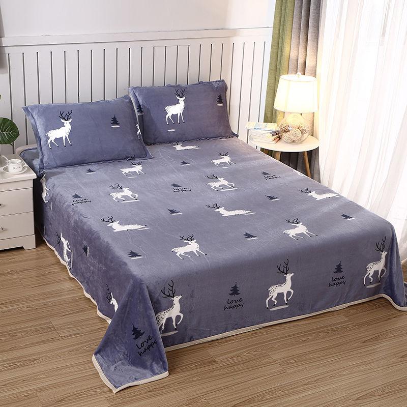 Winter Soft and Warm Printing Coral Fleece Blanket Bed Office Travel Sofa Camper Car Cover Blanket Double-sided Plus Fleece Blanket