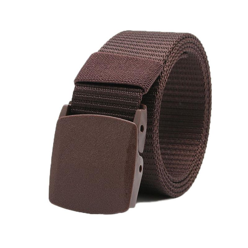 Nylon Belt Student Military Training Pants with Breathable Plastic Buckle Decorative Belt