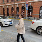 Autumn and Winter Women's Lapel Coat Fleece Fur Coat Thickened Warm Faux Fur Coat Large Size Coat