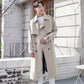 Spring & Fall Men Windbreaker Casual Loose Coat Solid Color Button Jacket Trend Parka Long