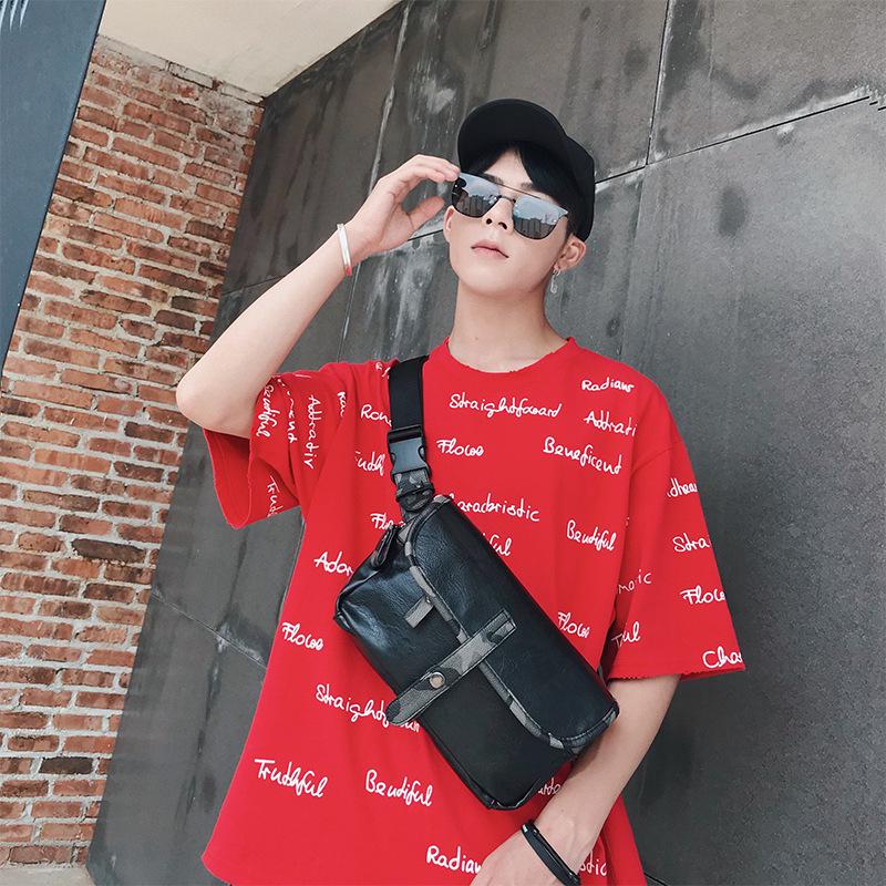 Retro Waist Bag Men Color Matching Mobile Phone Bag Outdoor Leisure Sports Riding Shoulder Bag