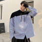 Spring and Autumn Sweater Men's Hong Kong Style Loose Casual Long Sleeve Cardigan Trend Student Versatile Striped Hooded Jacket