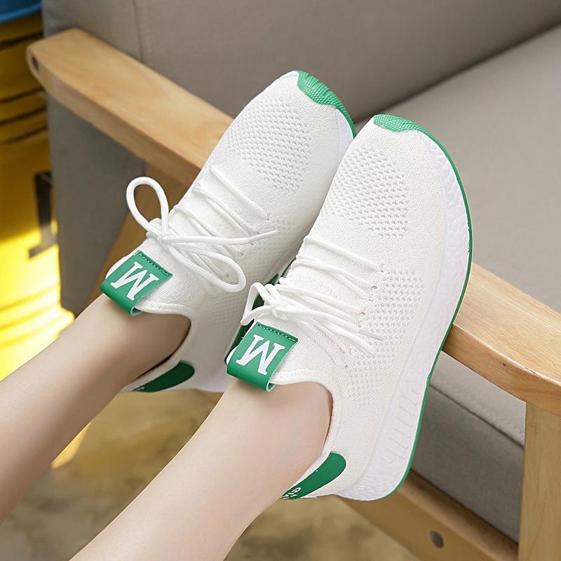 Lightweight Flying Woven Clearance Sneakers Korean All-match Women's Shoes Flat Casual Shoes Spring and Autumn Fashion Student Net Shoes