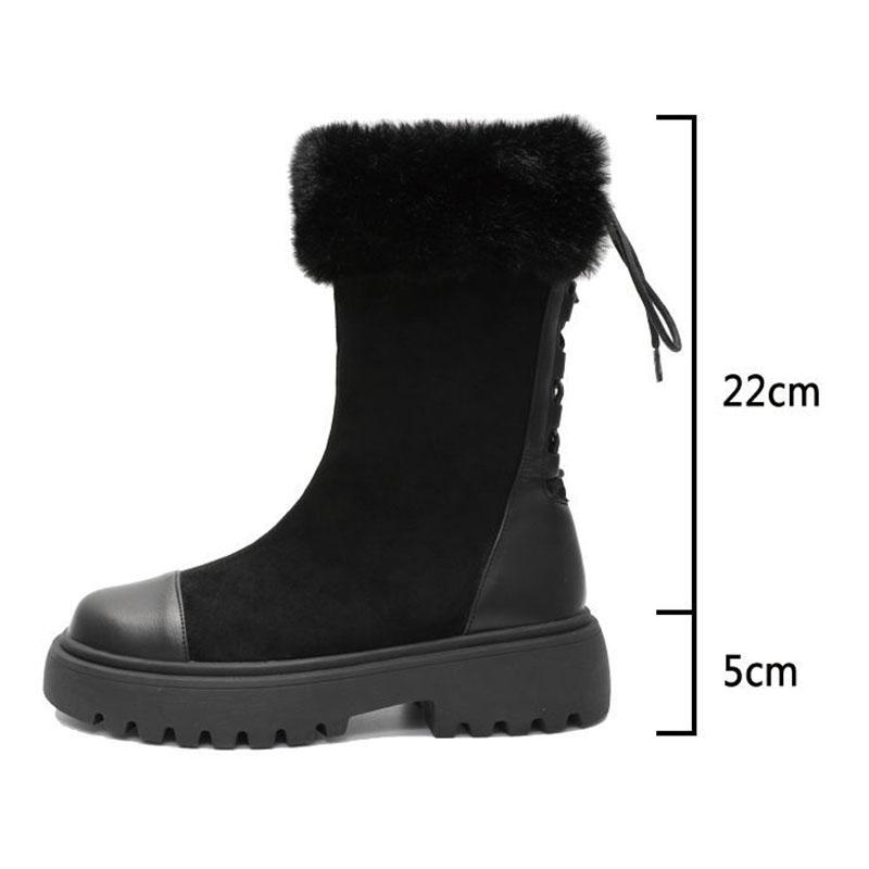 Snow Boots Women's Short Boots Children Winter Plus Velvet Cotton Shoes Ankle Boots Winter Thick Bottom Tube