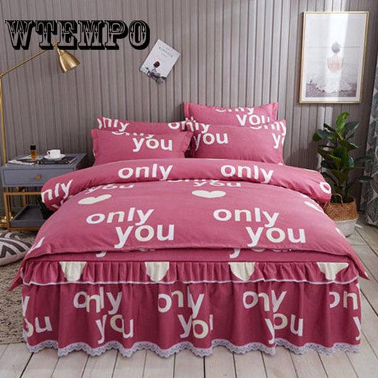Bedding Sets Floral Dust Ruffle Bed Skirt Queen Size Bedspread Coverlet