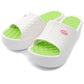 Wedge Heel Thick Bottom Women's One-word Slippers Wear Bohemian Plastic Foam Home Bathroom Slippers Ultra-light and Comfortable